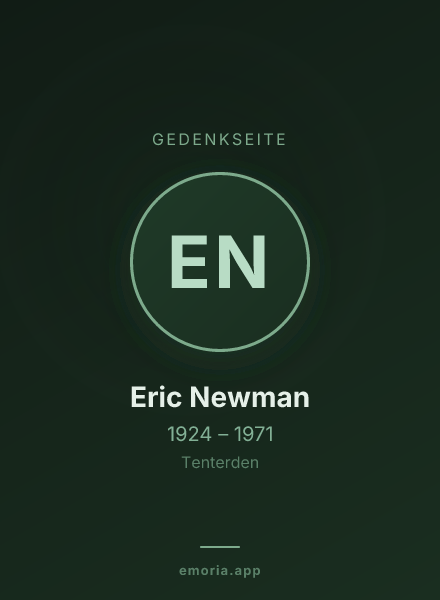 Gedenkportrait von Eric Newman