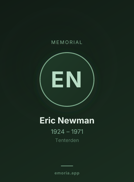 Memorial portrait of Eric Newman