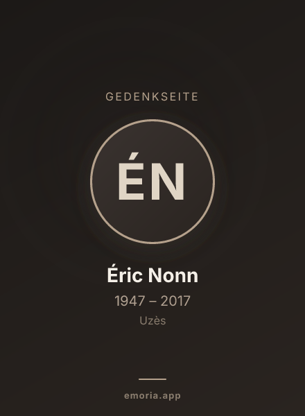 Gedenkportrait von Éric Nonn