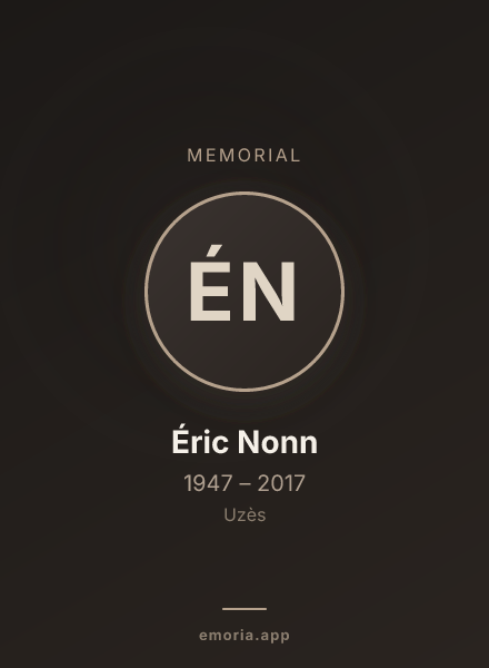 Memorial portrait of Éric Nonn