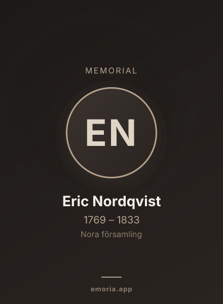 Memorial portrait of Eric Nordqvist