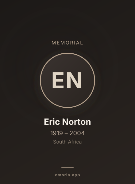 Memorial portrait of Eric Norton