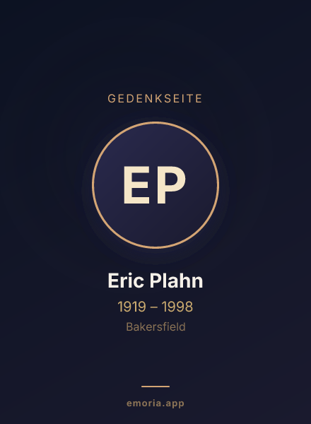 Gedenkportrait von Eric Plahn