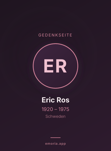 Gedenkportrait von Eric Ros