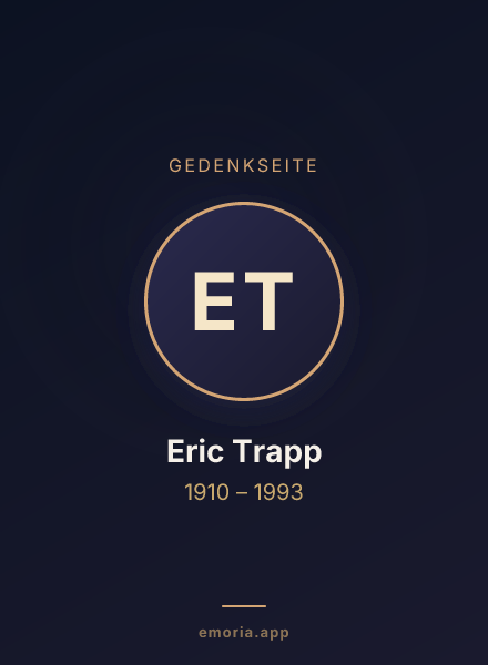 Gedenkportrait von Eric Trapp