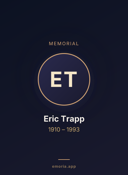 Memorial portrait of Eric Trapp
