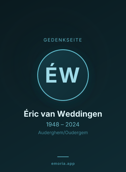 Gedenkportrait von Éric van Weddingen
