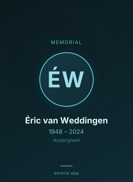 Memorial portrait of Éric van Weddingen