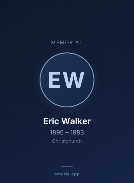 Memorial portrait of Eric Walker