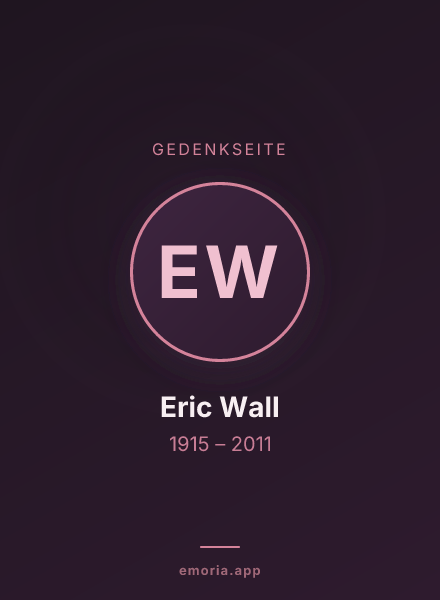 Gedenkportrait von Eric Wall