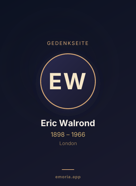 Gedenkportrait von Eric Walrond