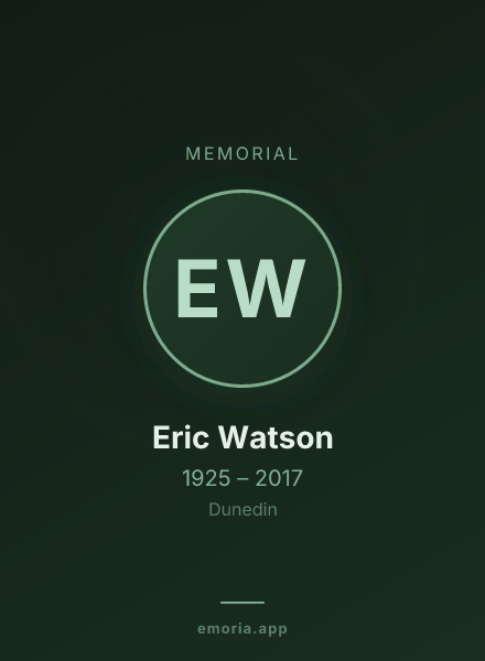 Memorial portrait of Eric Watson