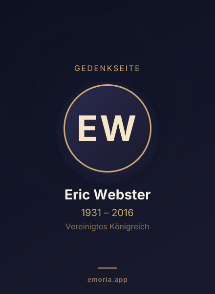 Gedenkportrait von Eric Webster