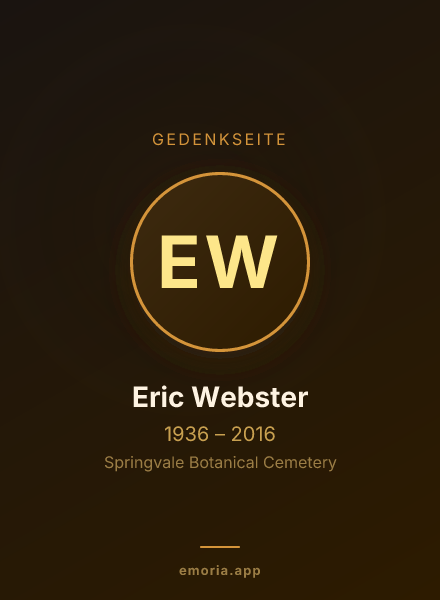 Gedenkportrait von Eric Webster