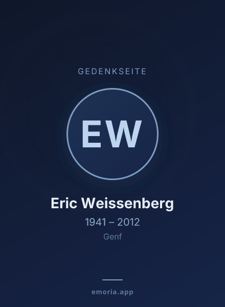 Gedenkportrait von Eric Weissenberg