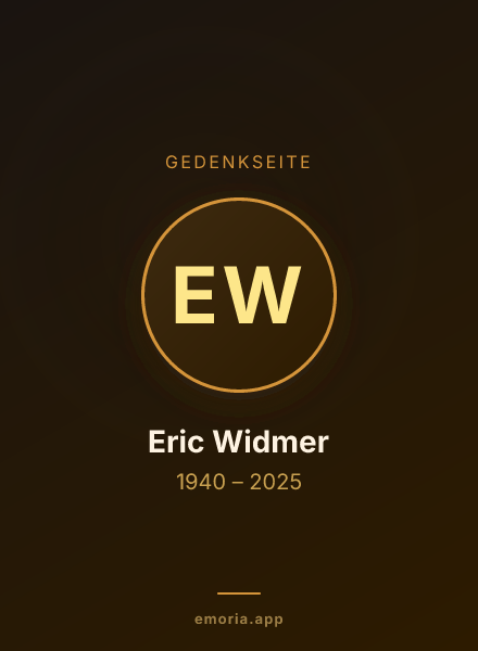 Gedenkportrait von Eric Widmer
