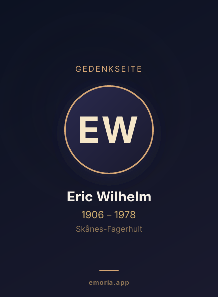Gedenkportrait von Eric Wilhelm
