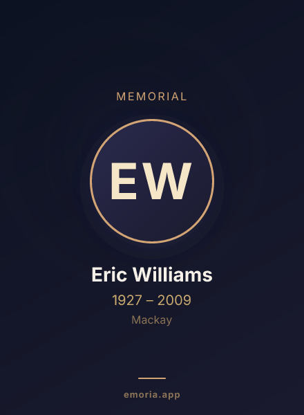 Memorial portrait of Eric Williams