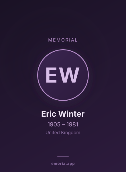 Memorial portrait of Eric Winter