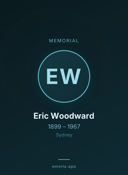 Memorial portrait of Eric Woodward
