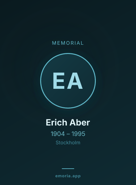 Memorial portrait of Erich Aber