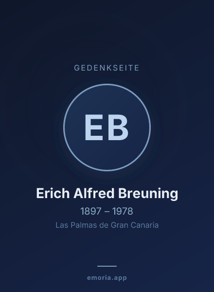 Gedenkportrait von Erich Alfred Breuning