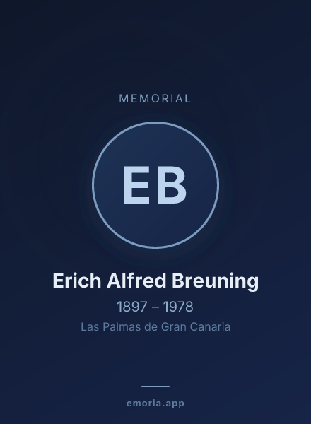 Memorial portrait of Erich Alfred Breuning