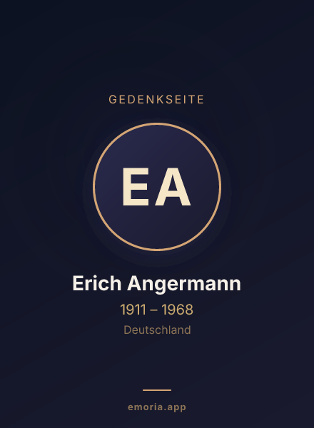 Gedenkportrait von Erich Angermann
