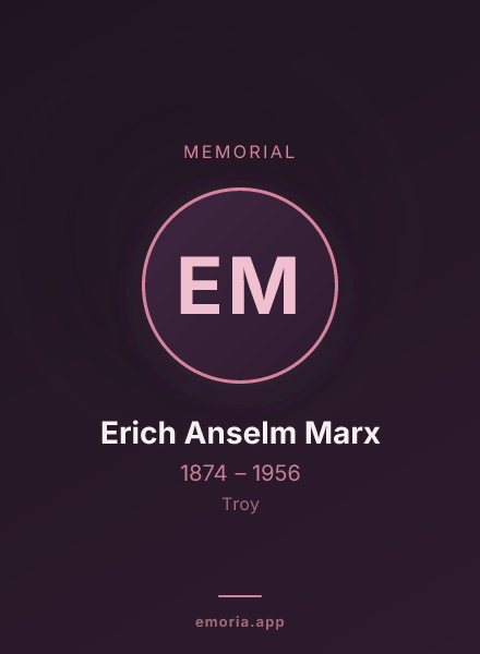 Memorial portrait of Erich Anselm Marx