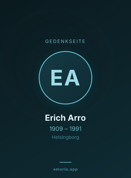 Gedenkportrait von Erich Arro