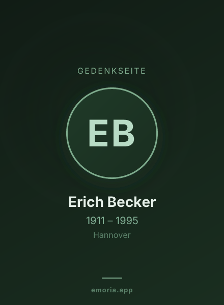 Gedenkportrait von Erich Becker