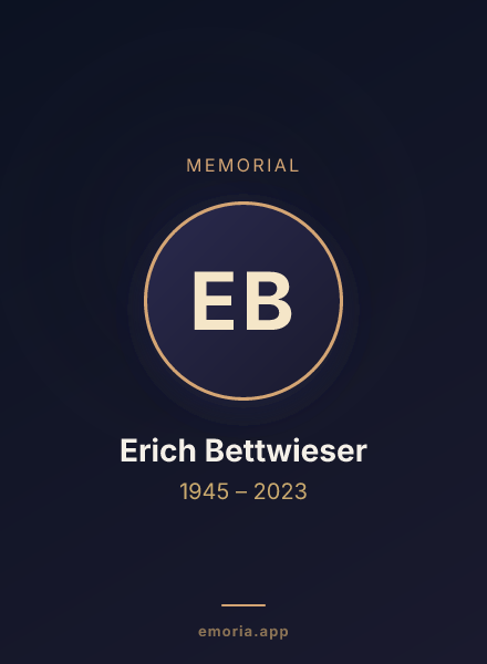 Memorial portrait of Erich Bettwieser