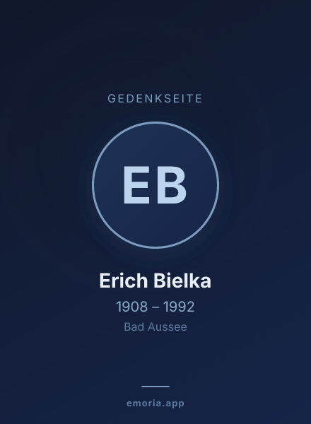 Gedenkportrait von Erich Bielka