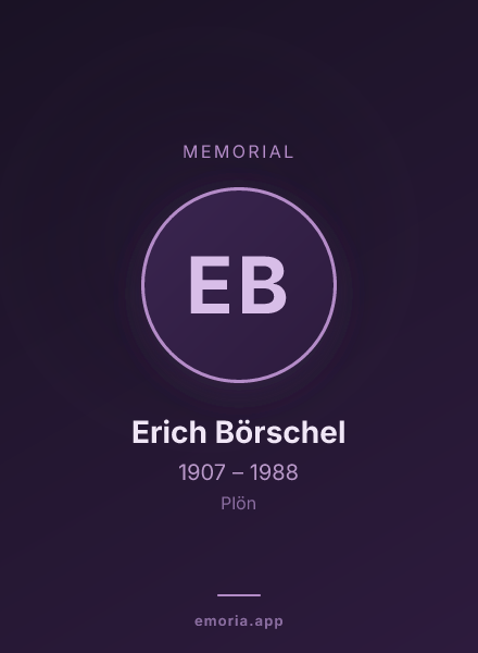 Memorial portrait of Erich Börschel