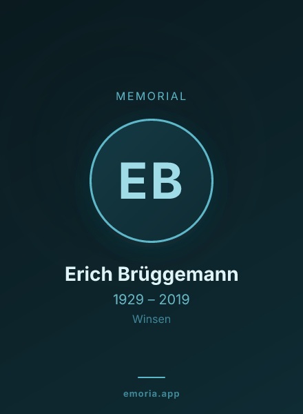 Memorial portrait of Erich Brüggemann