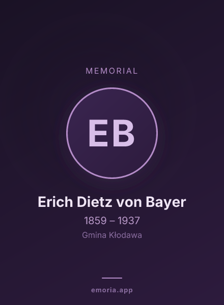 Memorial portrait of Erich Dietz von Bayer