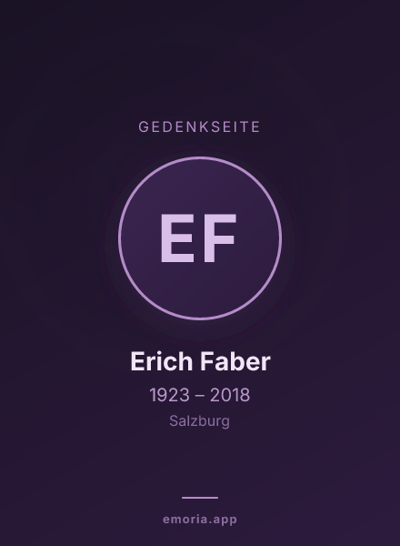Gedenkportrait von Erich Faber