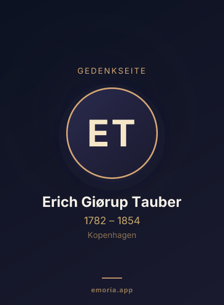 Gedenkportrait von Erich Giørup Tauber
