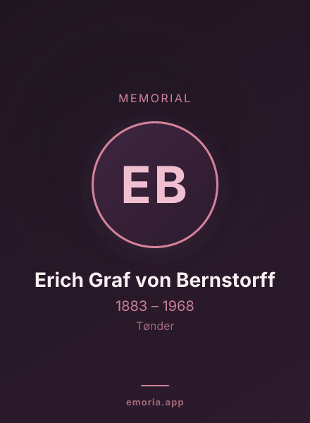 Memorial portrait of Erich Graf von Bernstorff