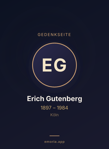 Gedenkportrait von Erich Gutenberg