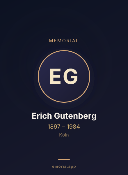 Memorial portrait of Erich Gutenberg