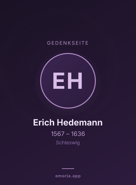 Gedenkportrait von Erich Hedemann