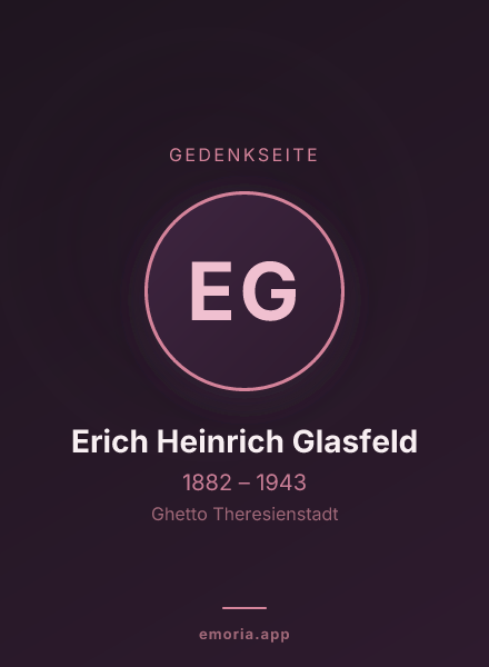 Gedenkportrait von Erich Heinrich Glasfeld