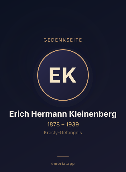 Gedenkportrait von Erich Hermann Kleinenberg