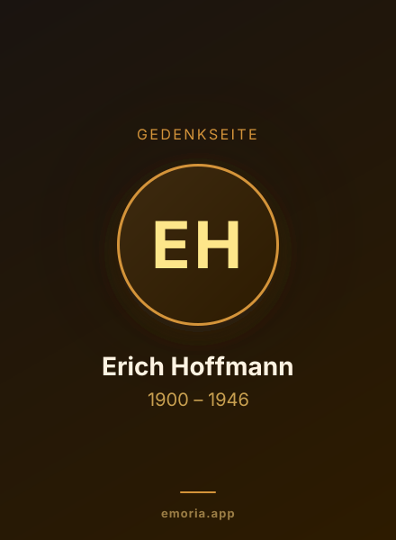 Gedenkportrait von Erich Hoffmann