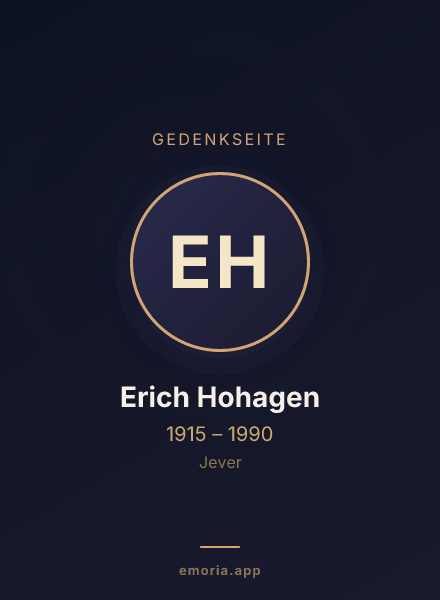 Gedenkportrait von Erich Hohagen