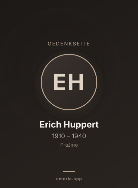 Gedenkportrait von Erich Huppert