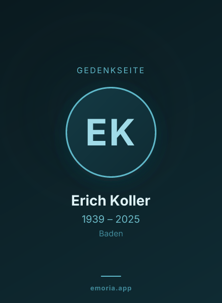 Gedenkportrait von Erich Koller