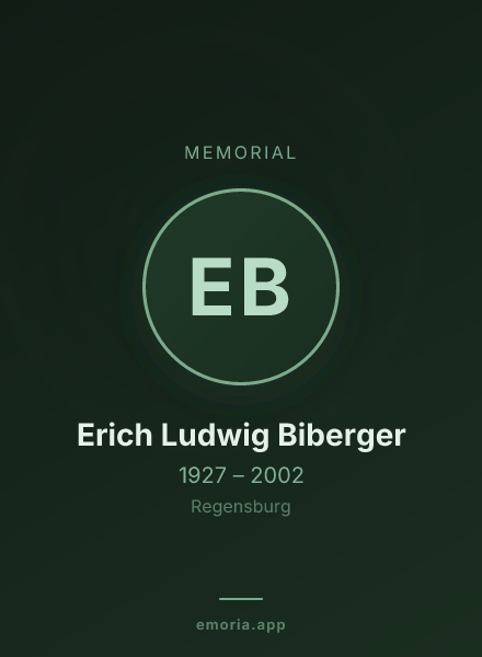Memorial portrait of Erich Ludwig Biberger