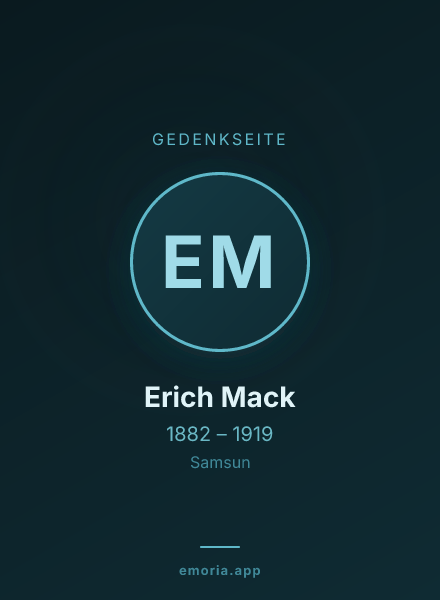 Gedenkportrait von Erich Mack